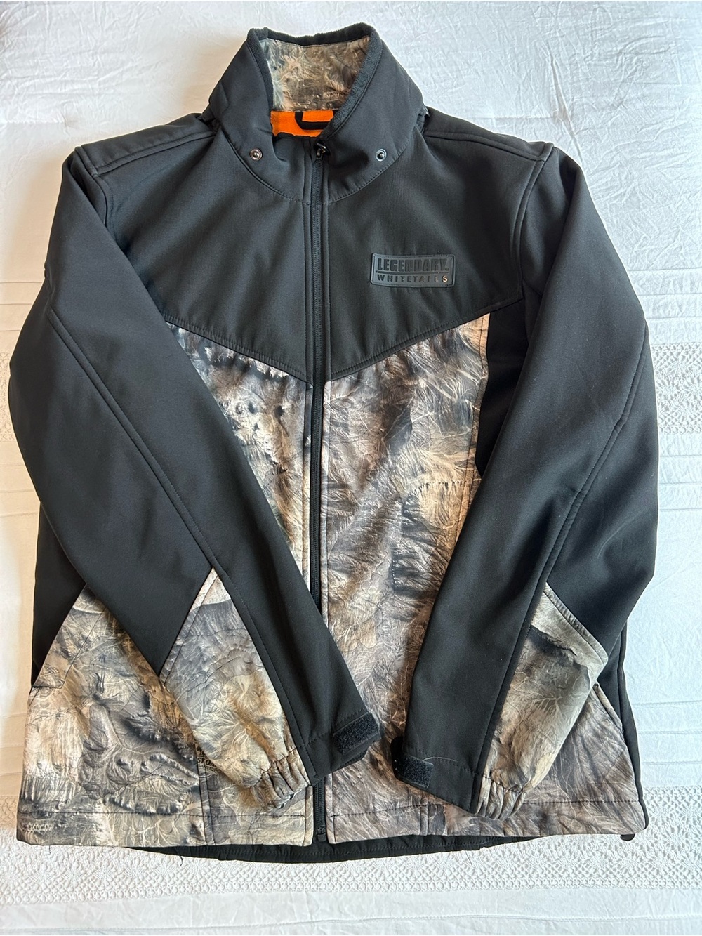 Legendary Whitetails Black and Realtree Camo Performance Jacket